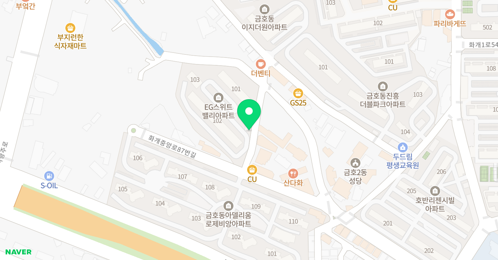 열정 태권도 위치