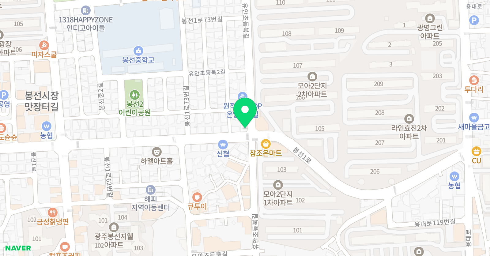 민솔 수학전문학원 위치
