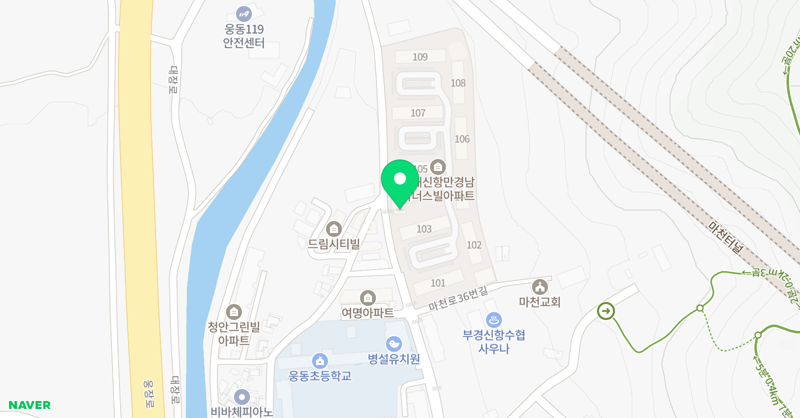 건반과이젤학원 예림학원 위치