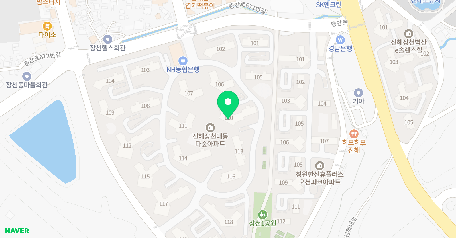 빨간펜 수학의달인 진해장천초점 위치
