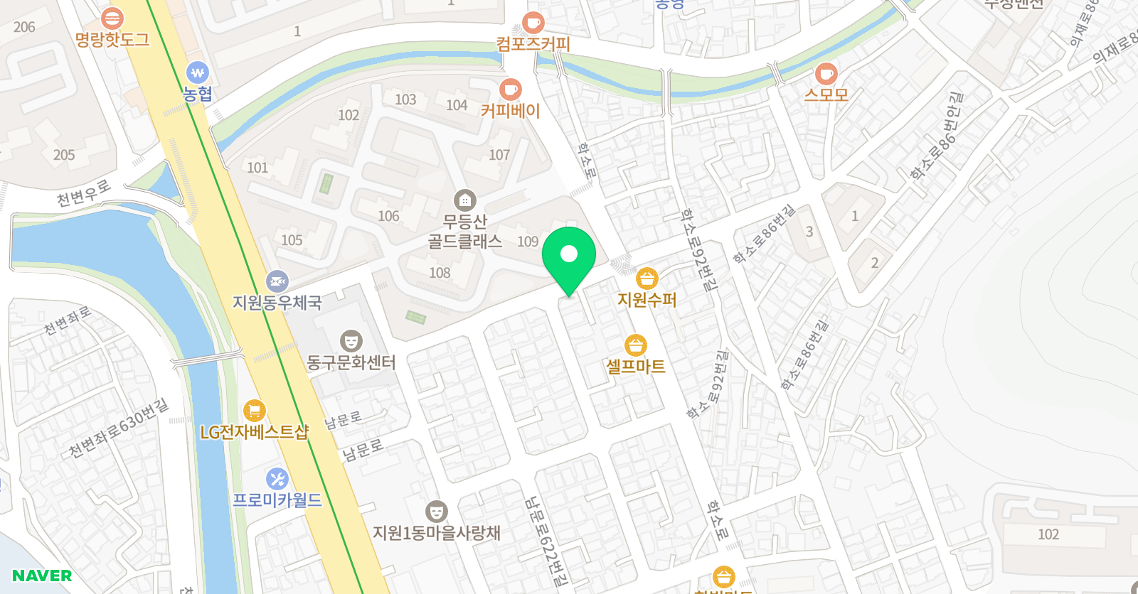 크리아트 광주학동센터 위치