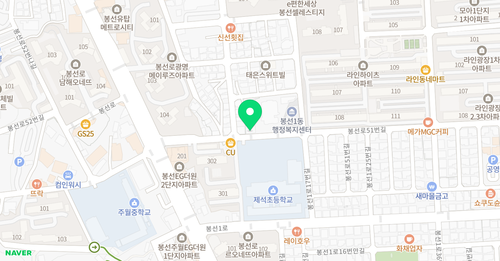 더함 미술 광주봉선 위치