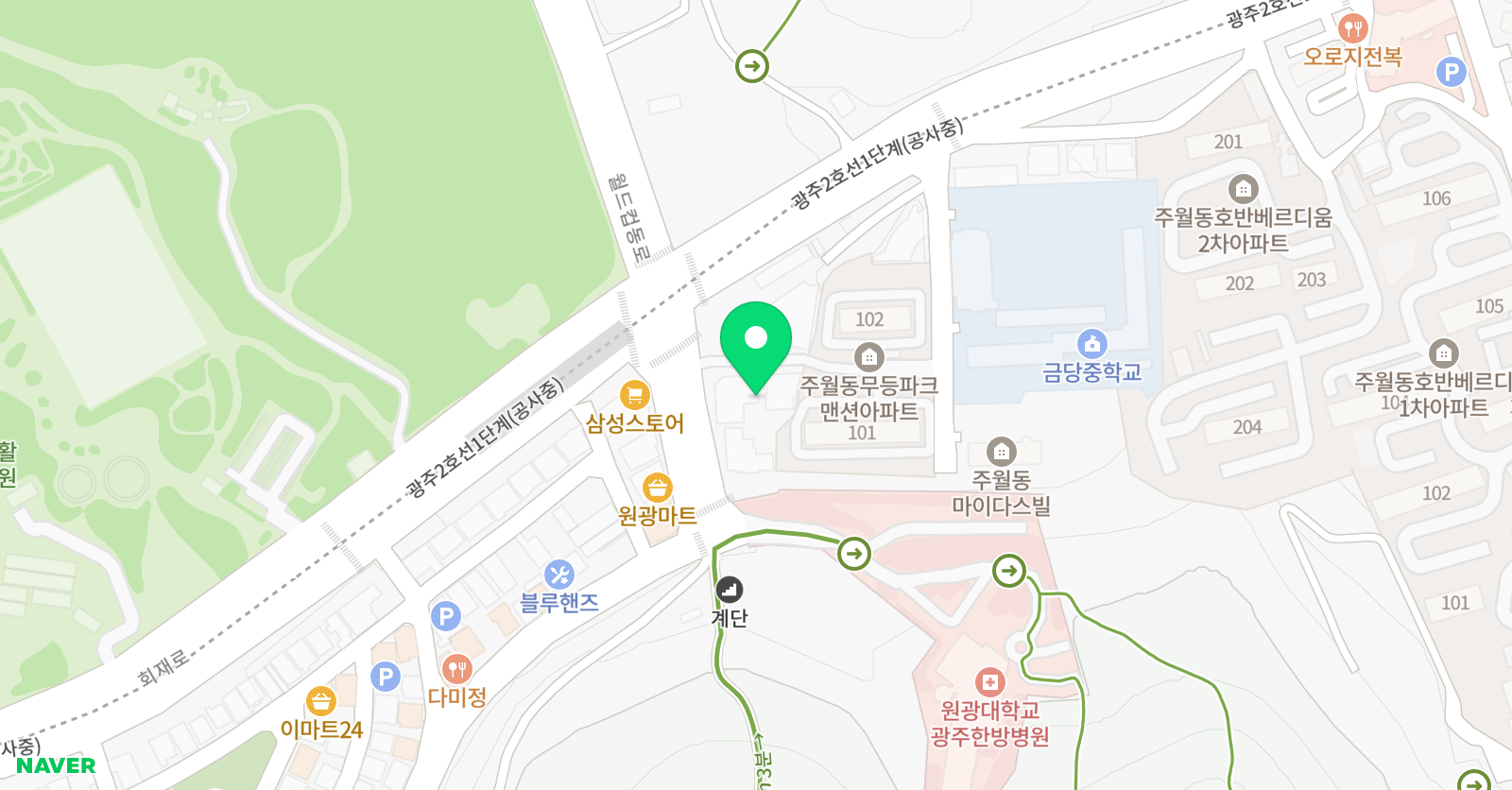 영렘브란트 풍암센터 위치