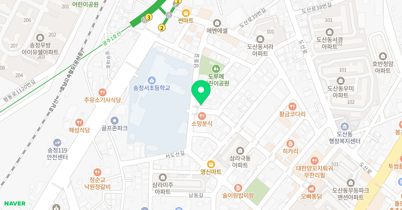 뮤엠 영어 탑클래스학원 위치