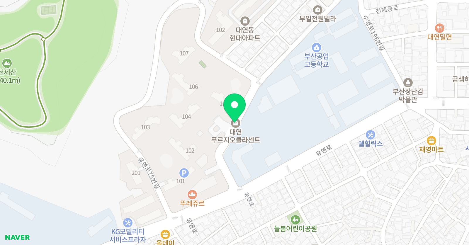 크리아트 부산대연클라센트 교육원 위치