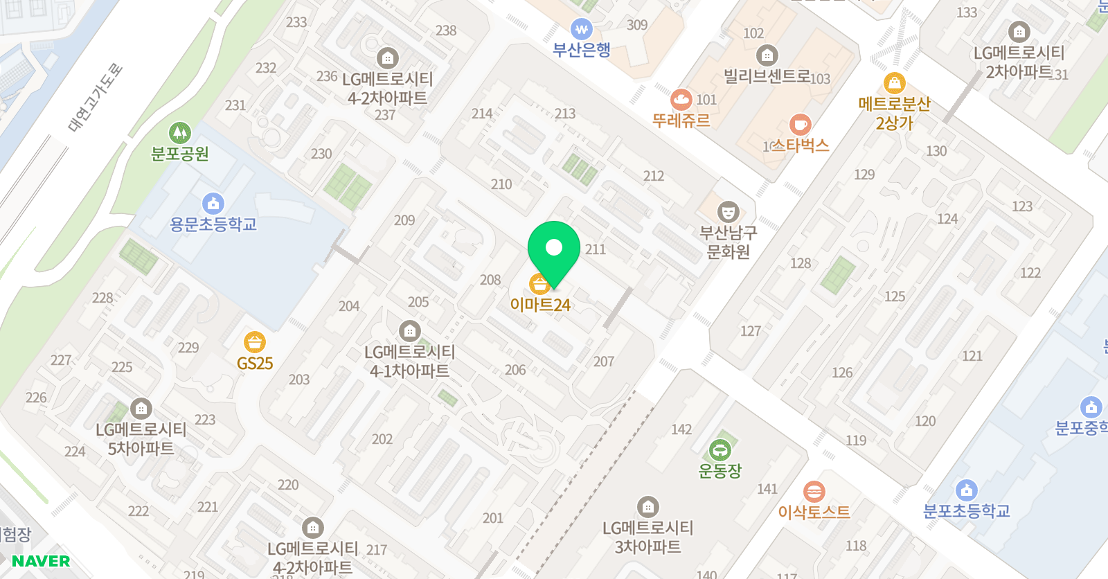 책통클럽 독서논술교습소 용호센터 위치