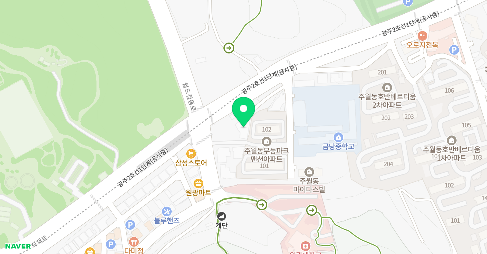 영렘 브란트 광주풍암센터 위치