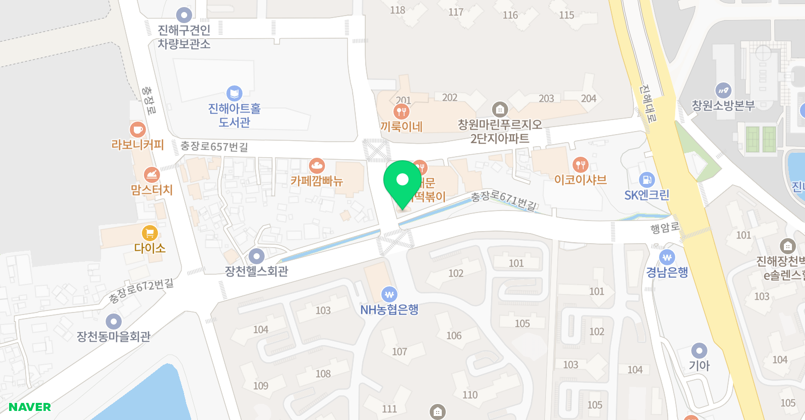 오늘 학원 위치