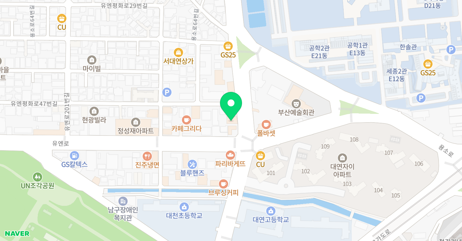 대천자이 태권도 위치