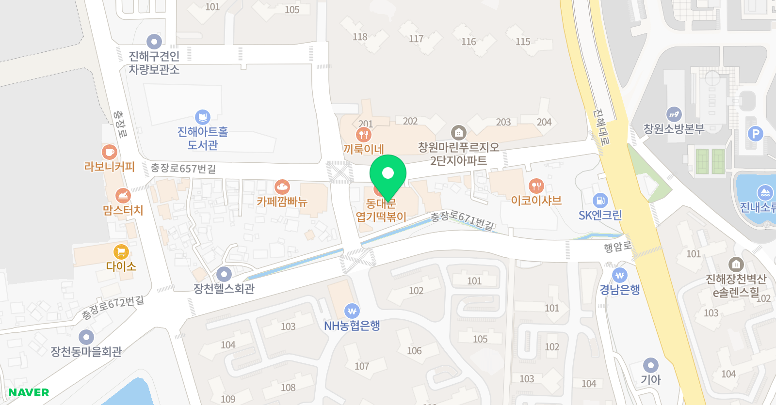 해법 수학 영어 학원 장천학원 위치