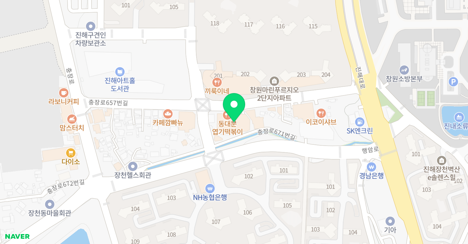 눈높이러닝센터 장천학원 위치
