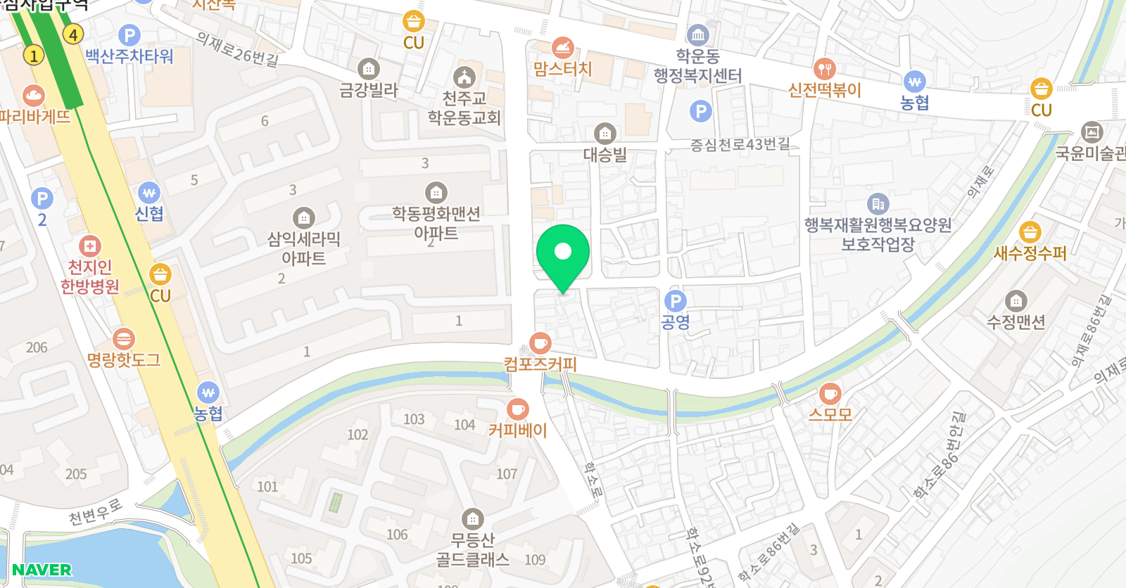 은비 학원 위치