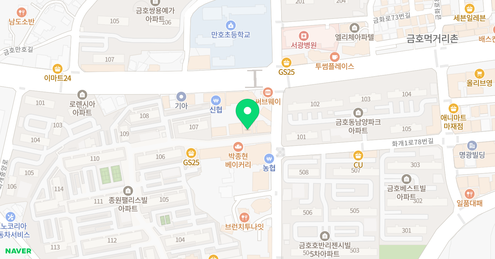 아이비티 영어수학논술학원 위치