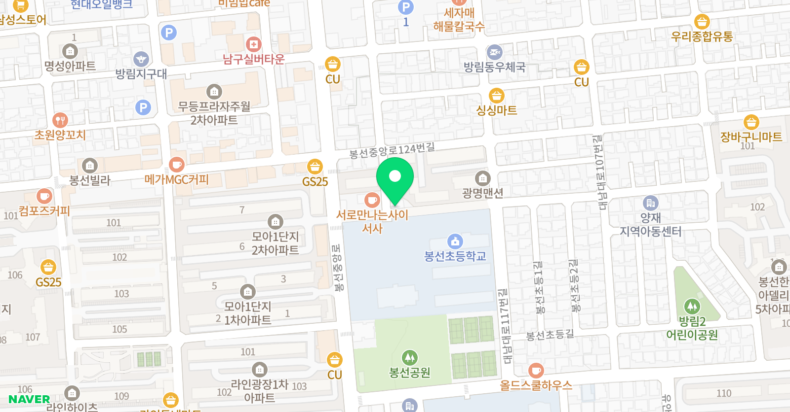 다섯손가락피아노 위치