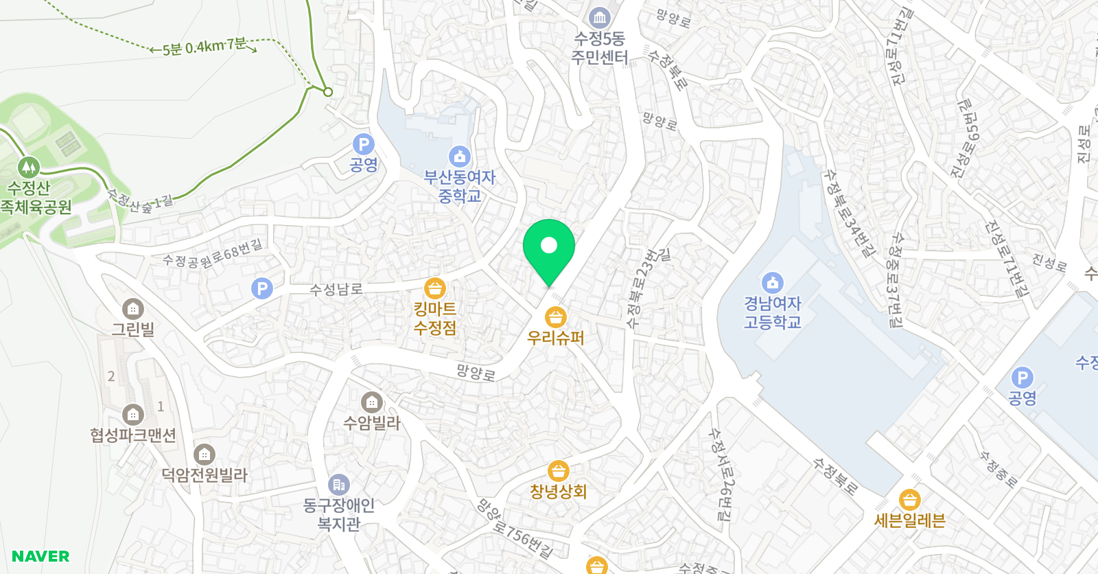 뮤엠 영어 수정영재학원 위치