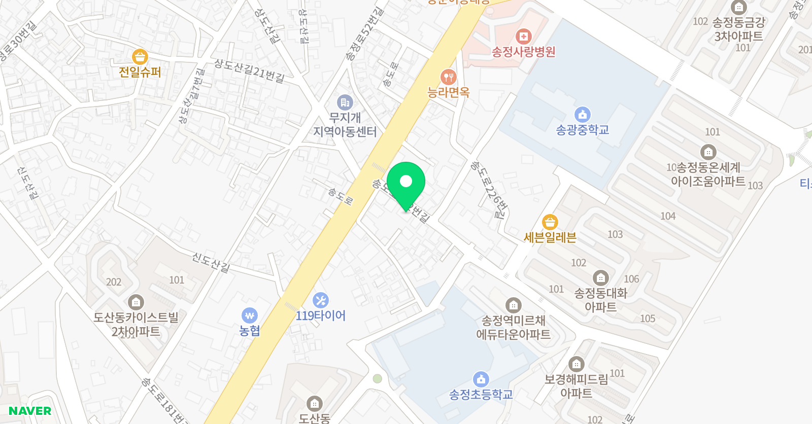 ERC 영어독서클럽 도산송정초점 위치