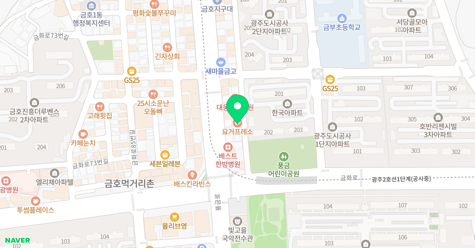 어린음악대 금화원 위치