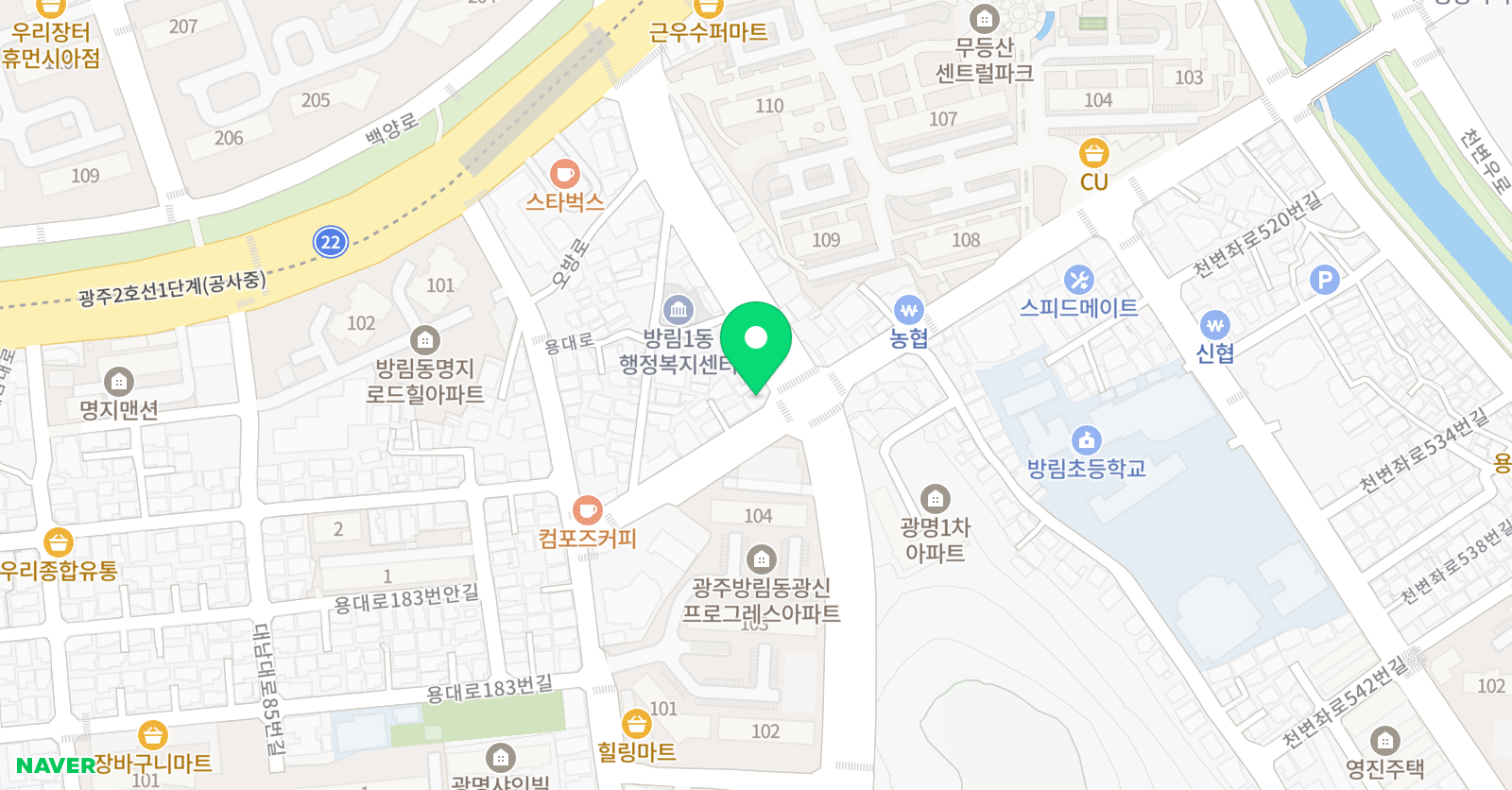 YBM잉글루 방림제1캠퍼스 위치