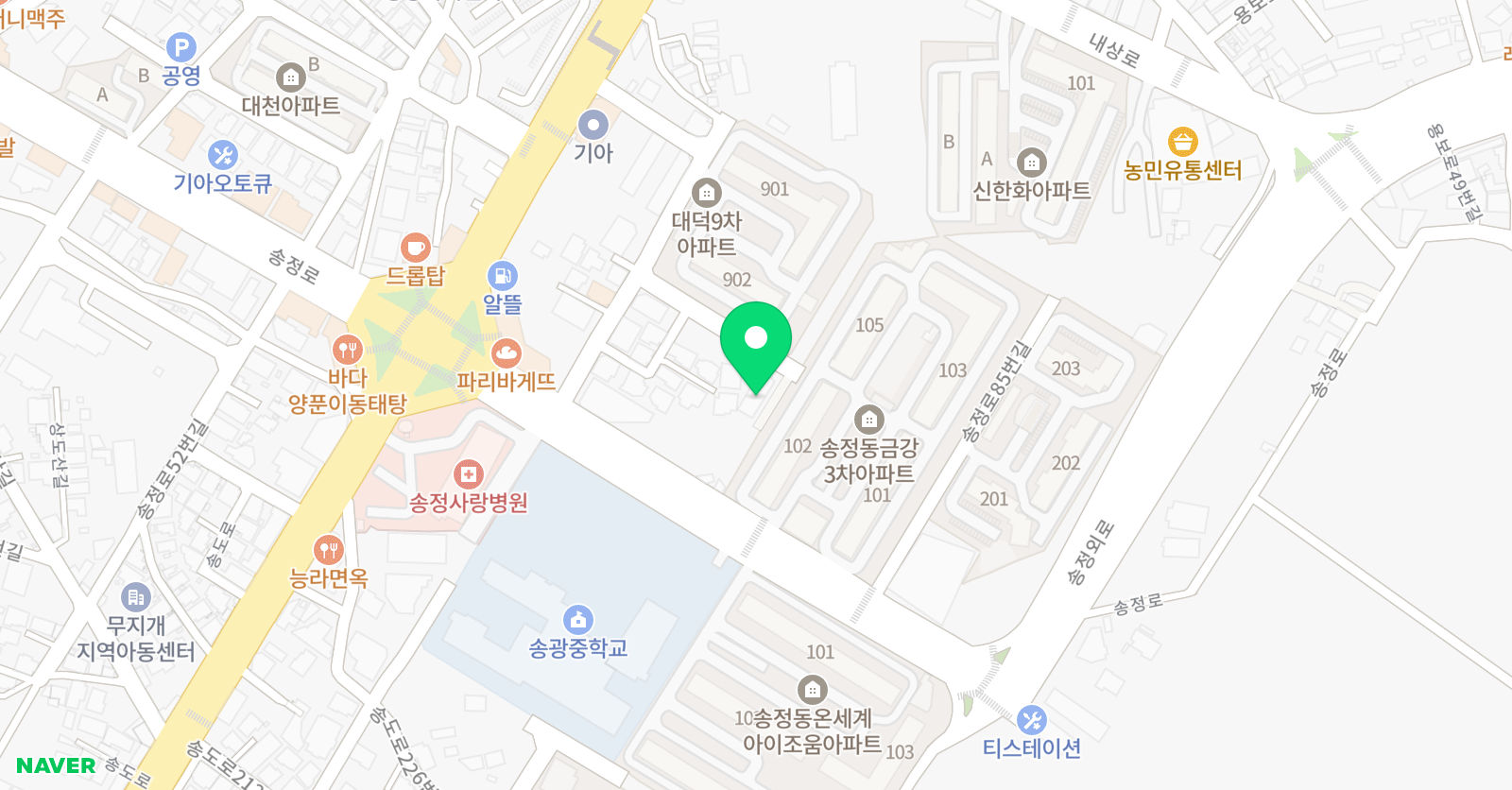 장한 태권도 위치