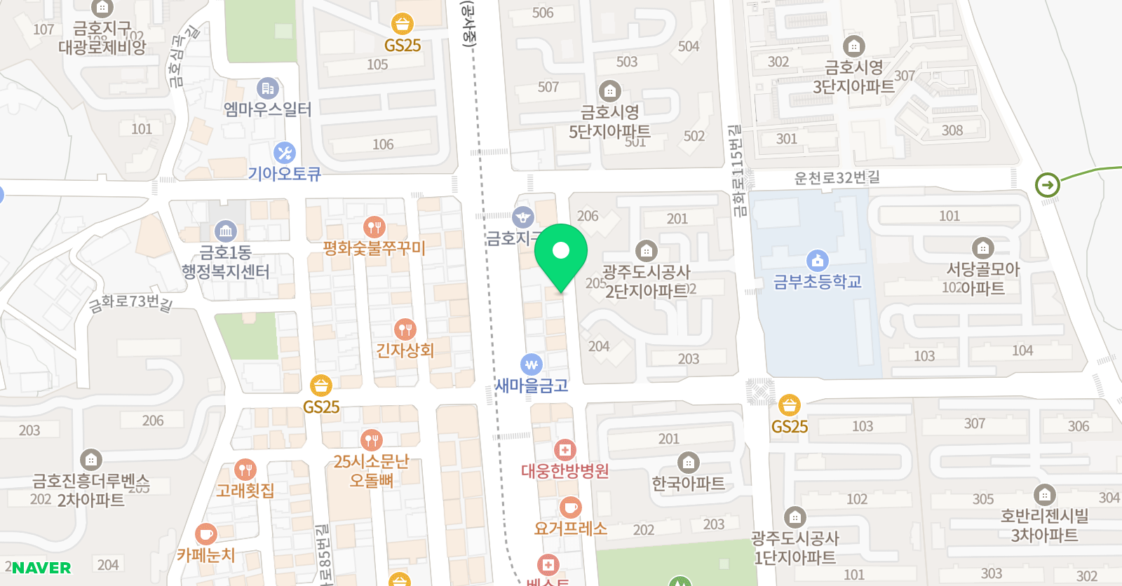YBM잉글루 최강학원 위치