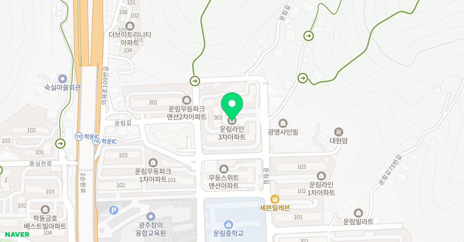 리드인 꿈꾸는아트 학운센터 위치