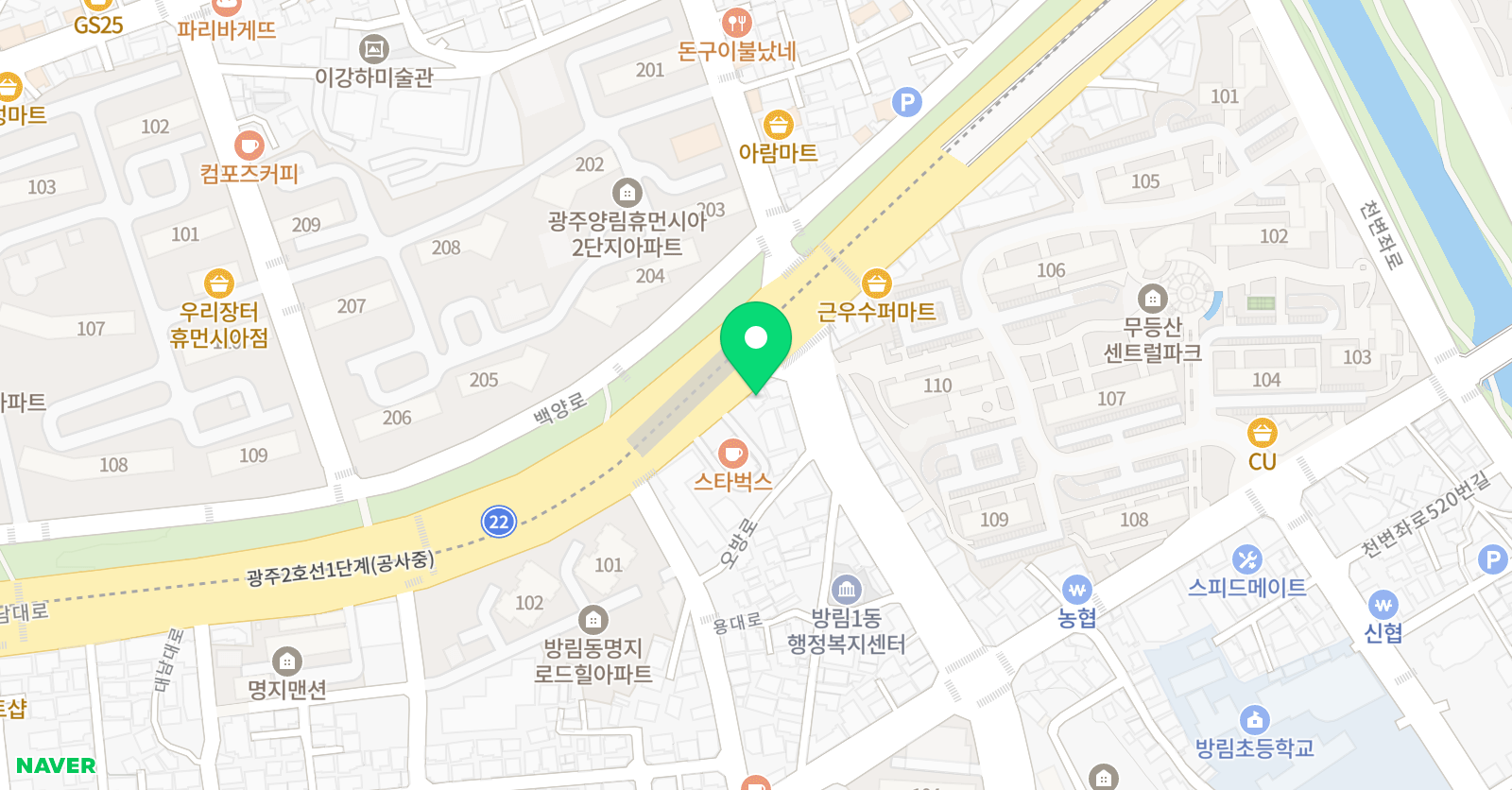 J&B 실용음악학원 위치