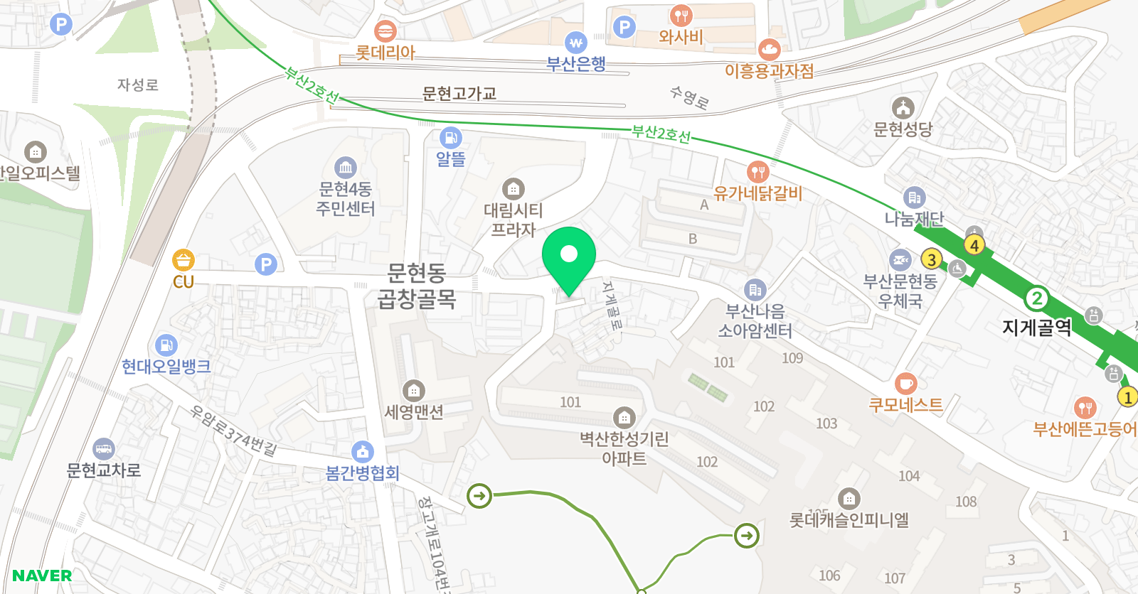 뮤엠 영어 위치