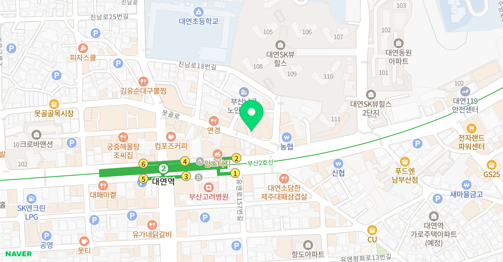 대연 문무태권도장 위치