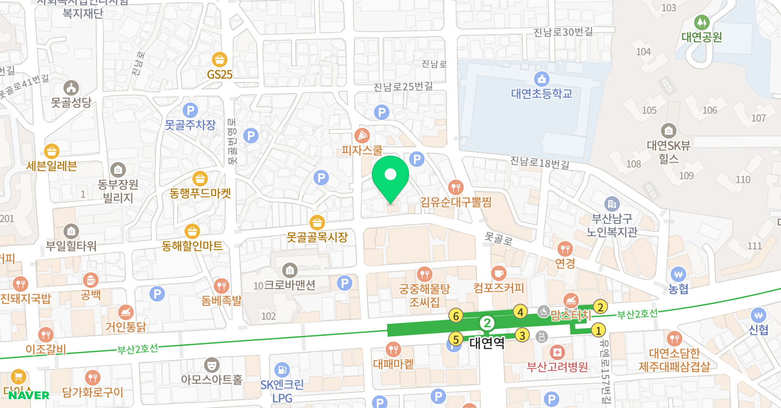 JES 영어학원 위치