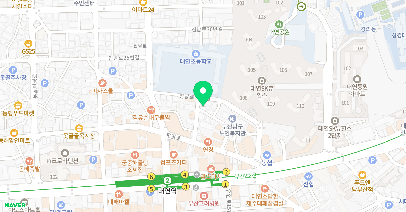 김호남샤갈의마을 미술학원 위치