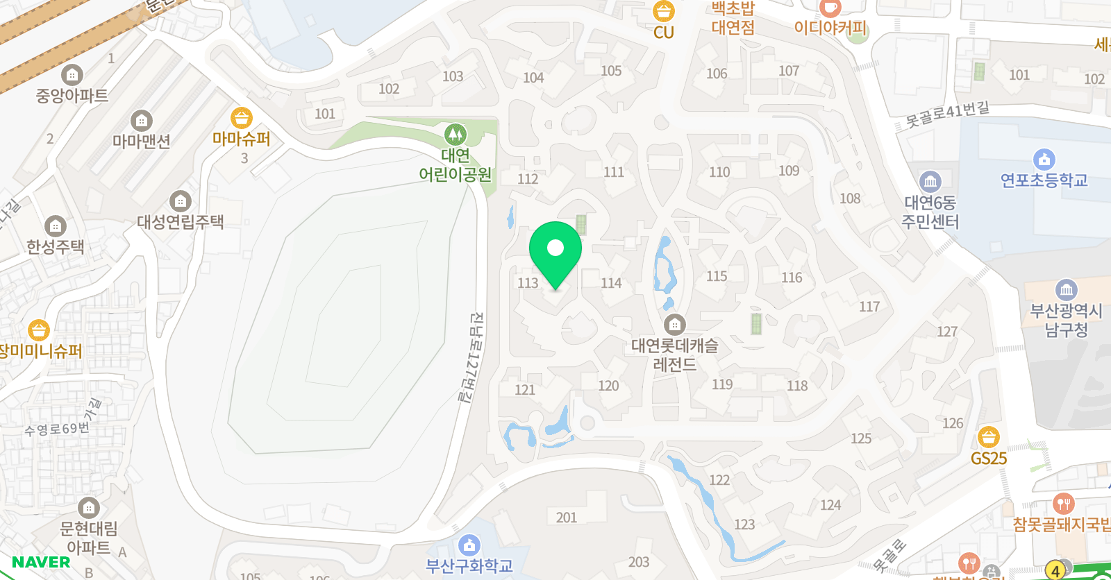 솔루니 대연롯데캐슬레전드 학원 위치