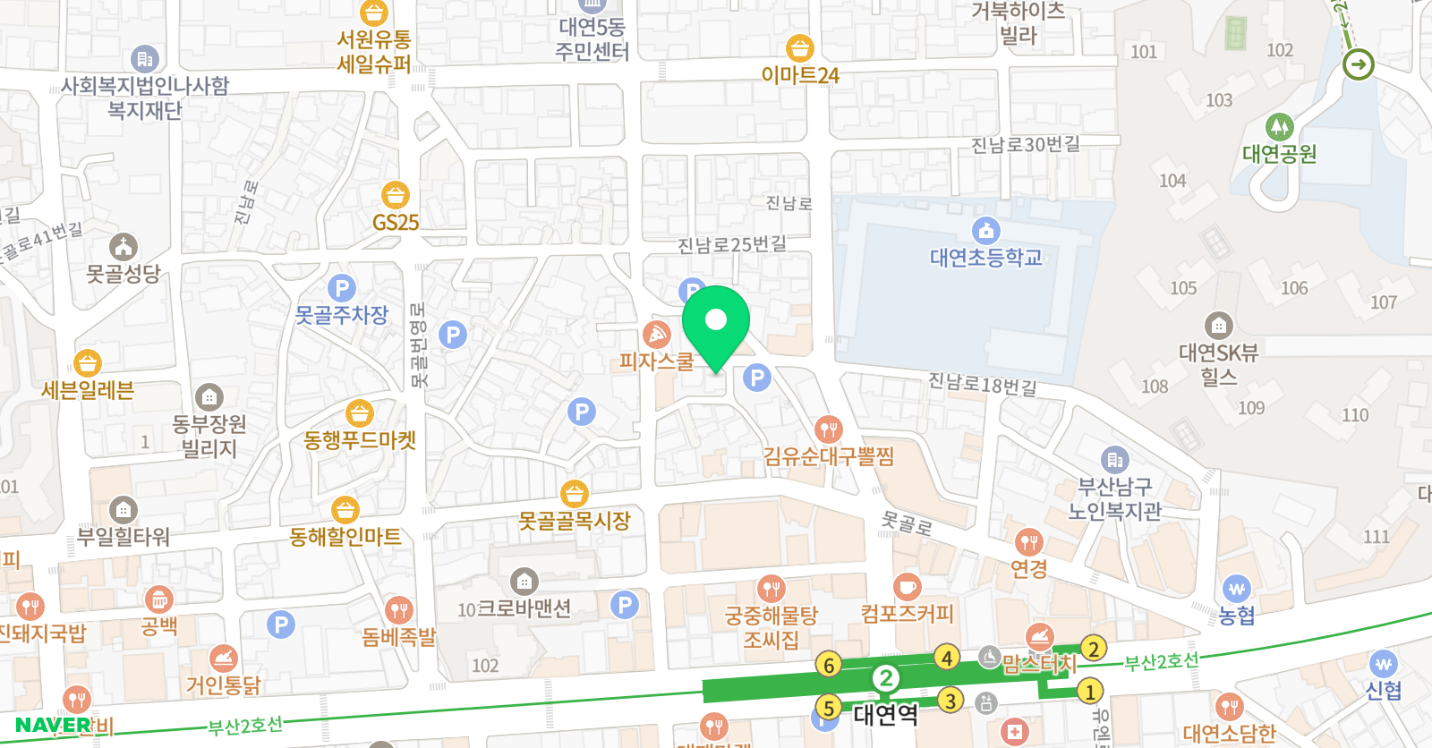 딱풀리는 수학학원 위치