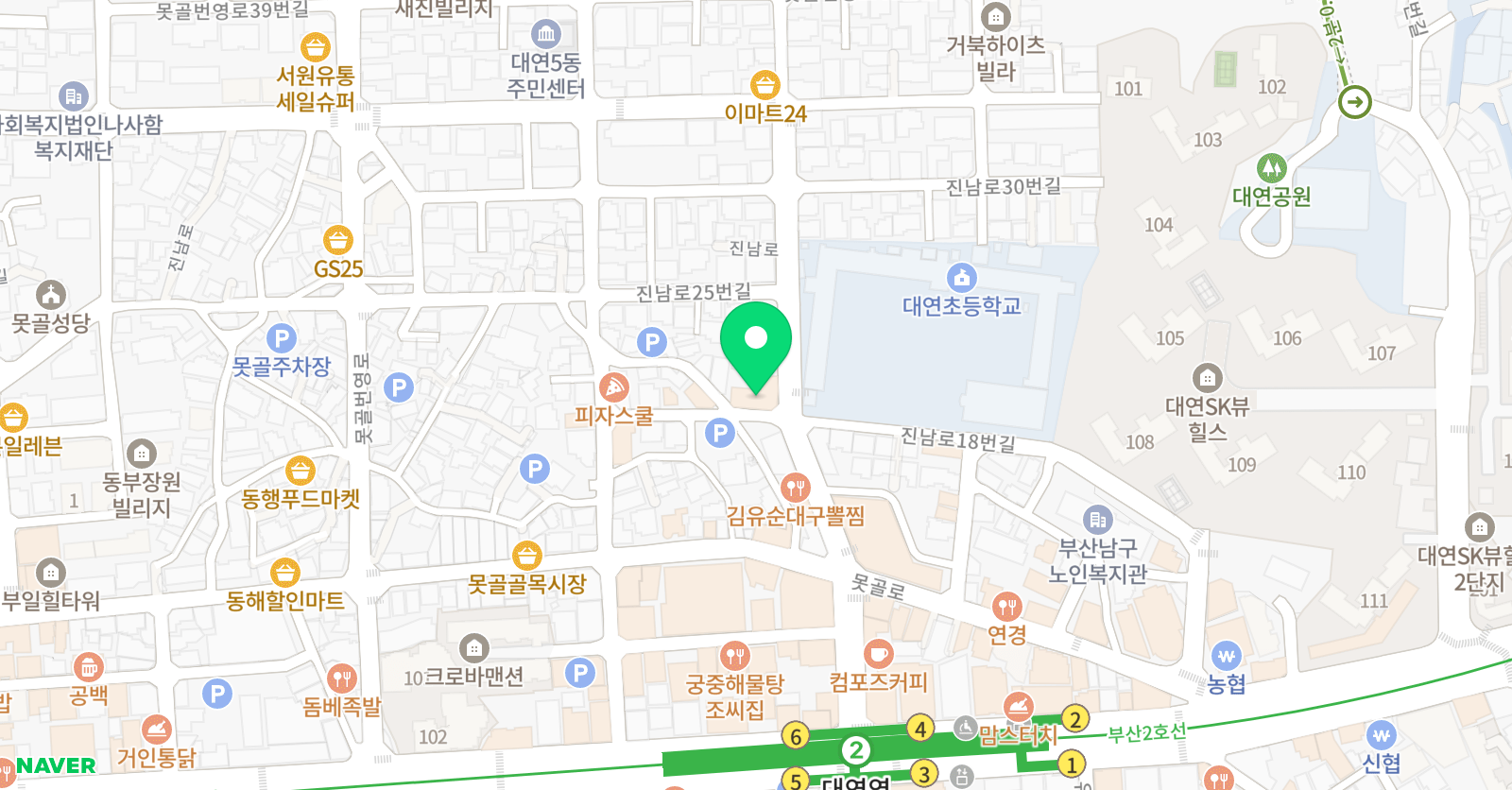 엠제스트수학전문학원 위치