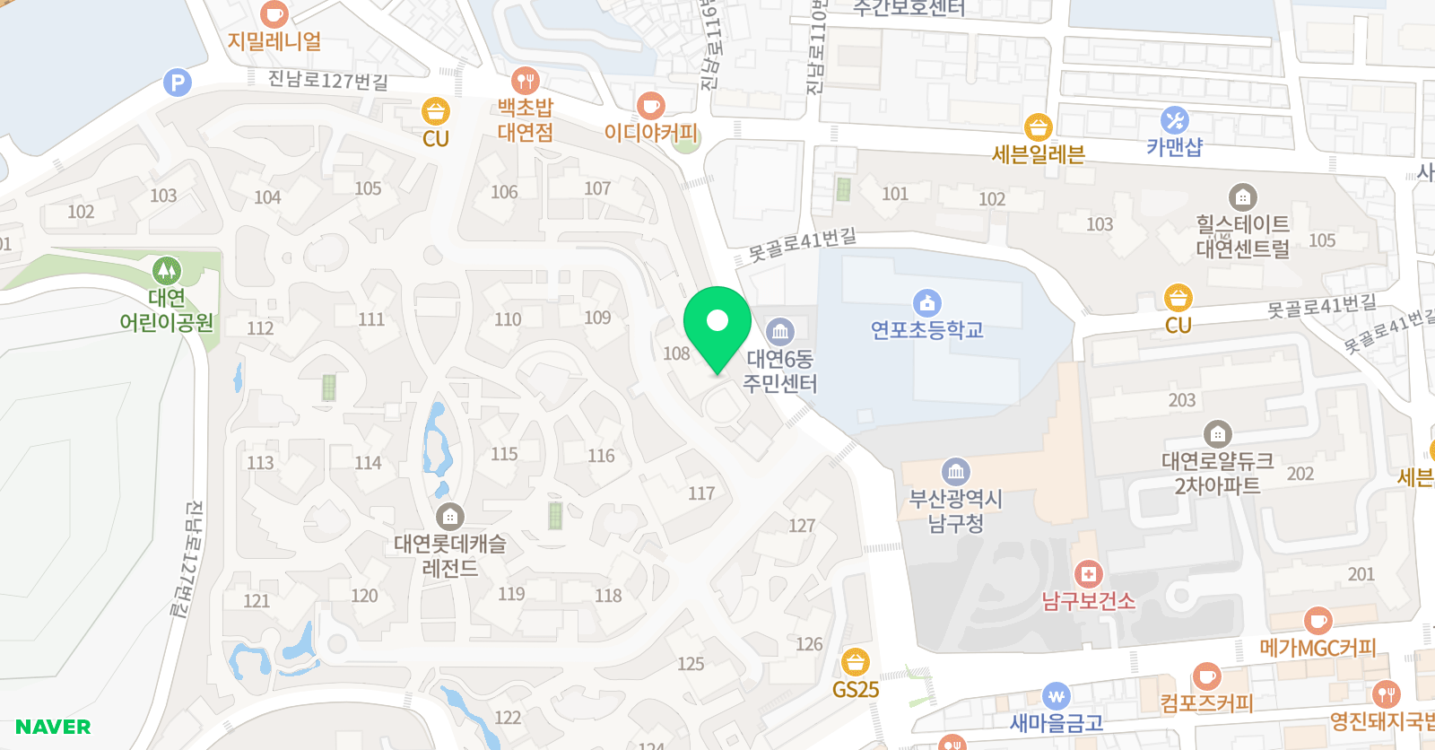 놀작마 이아트 대연롯데캐슬레전드앳홈 위치