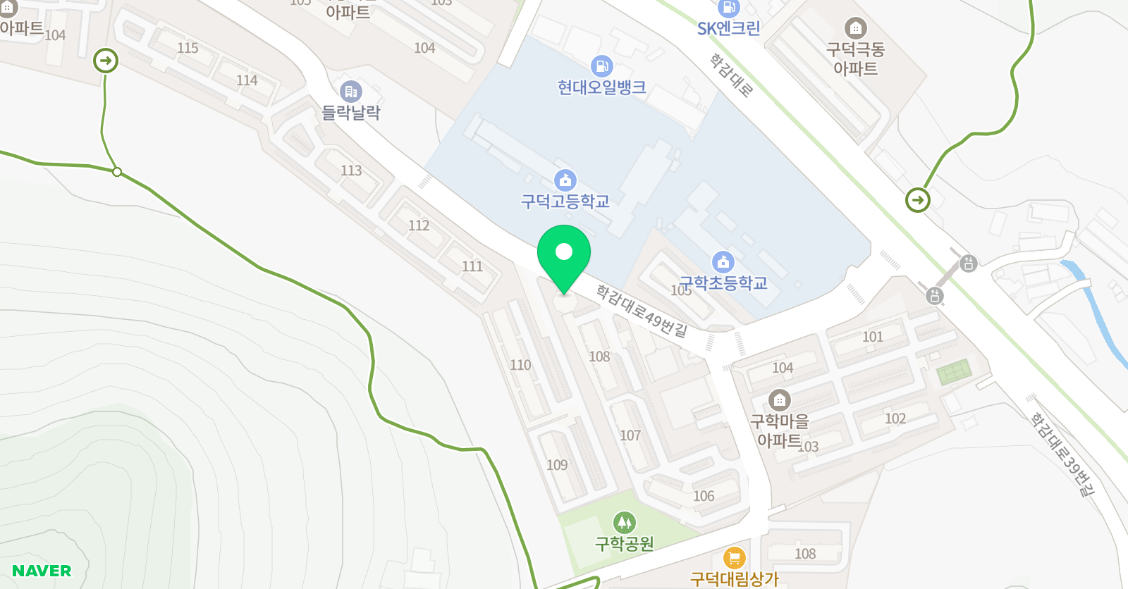 구 학태권도 구학초센터 위치