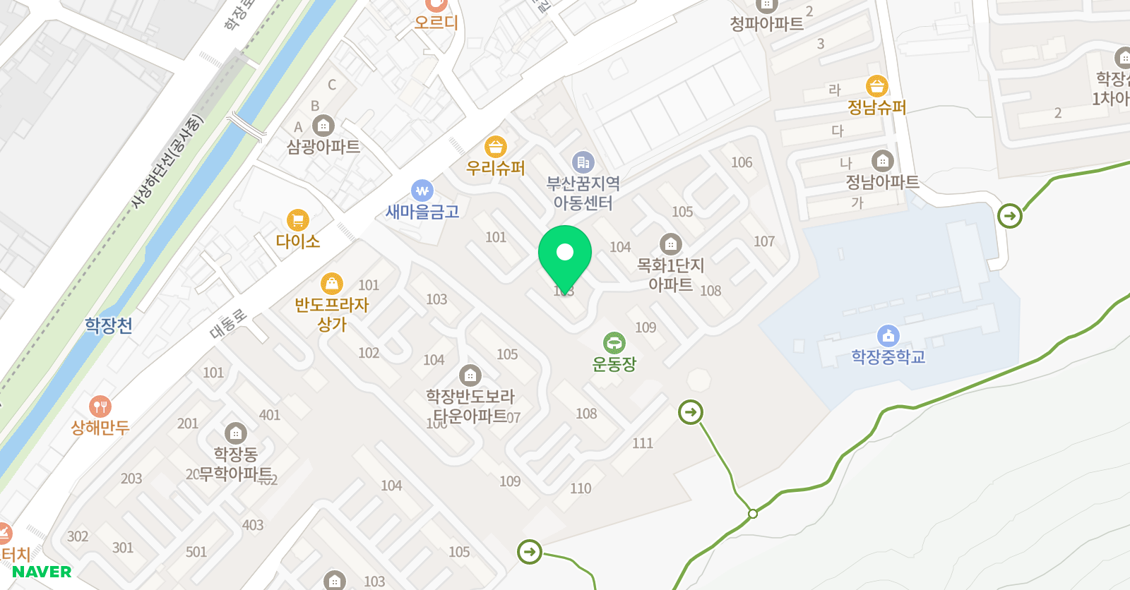 푸르넷 공부방 학장공부방 위치