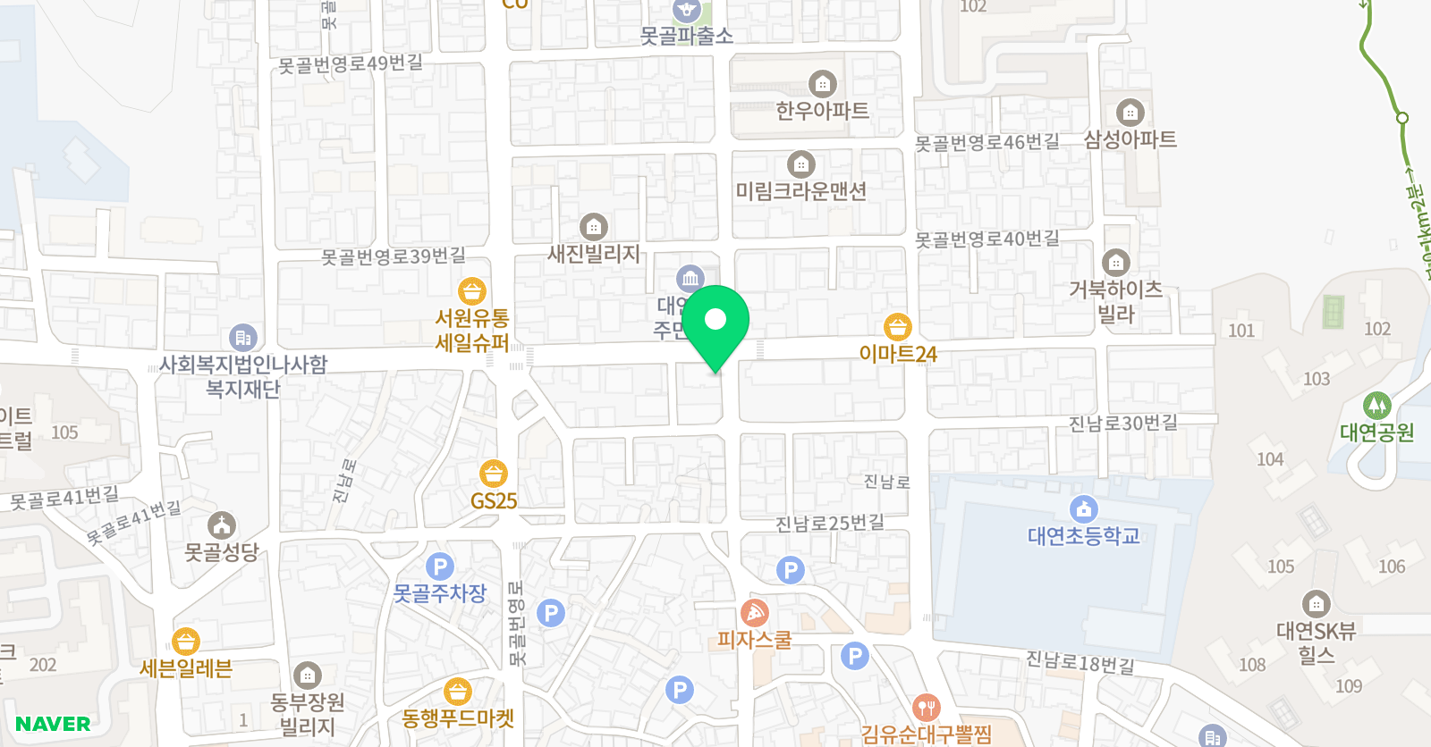 해마루 수학학원 위치