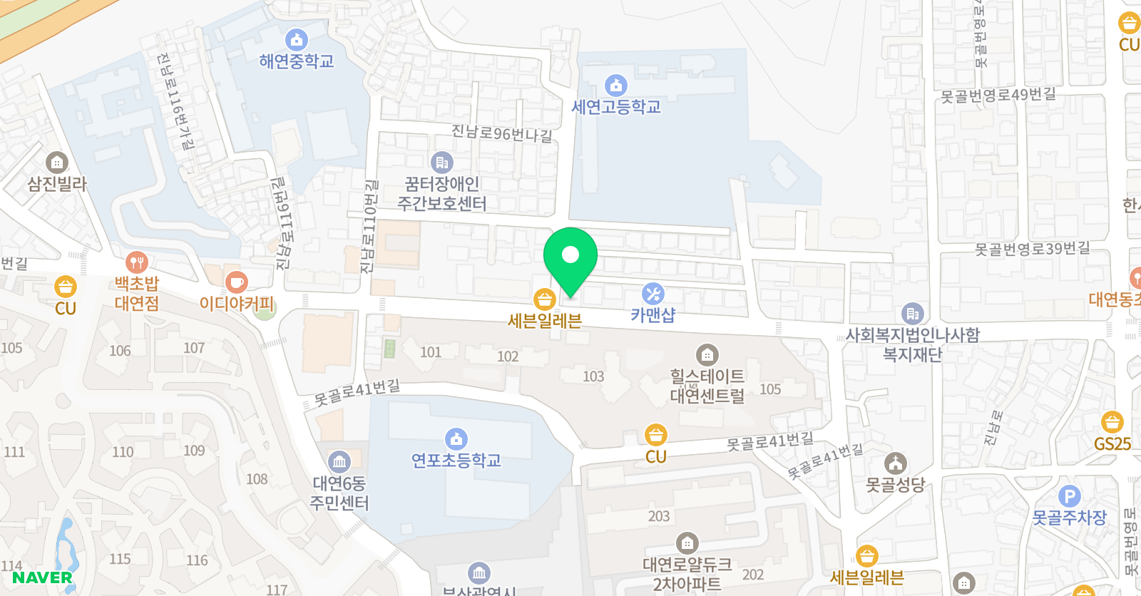 ITC영어 대연연포점  위치