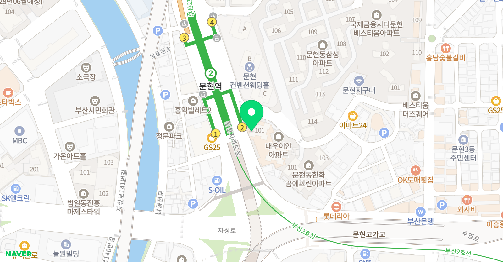 한편의 수학학원 위치
