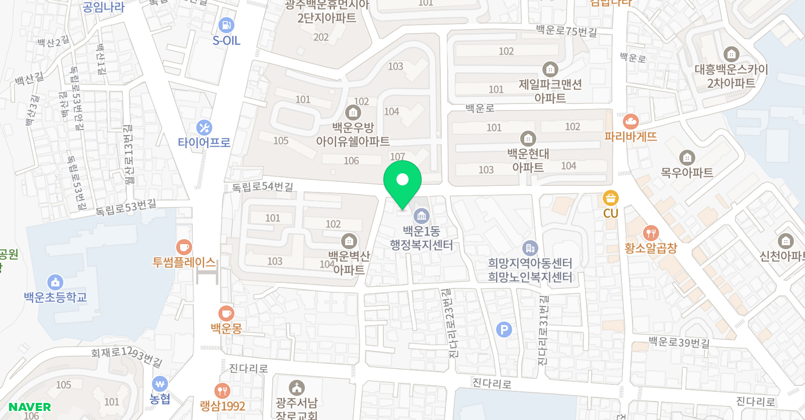 윤선생 영어 백운남센타 위치