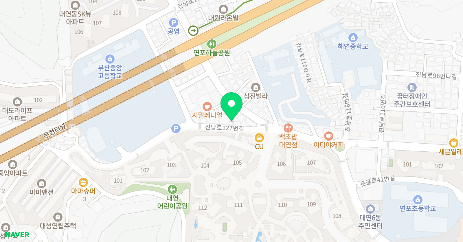 그라운디 댄스학원 대연점 위치
