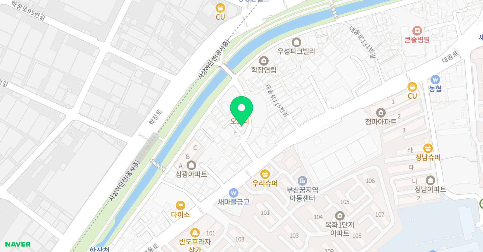 백점셀파 영수학원 위치