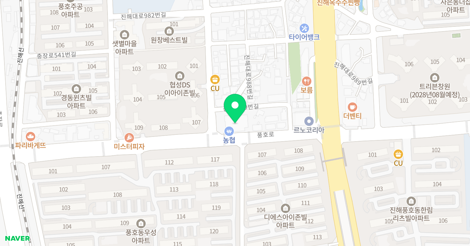 대교하이캠퍼스 풍호학원 위치