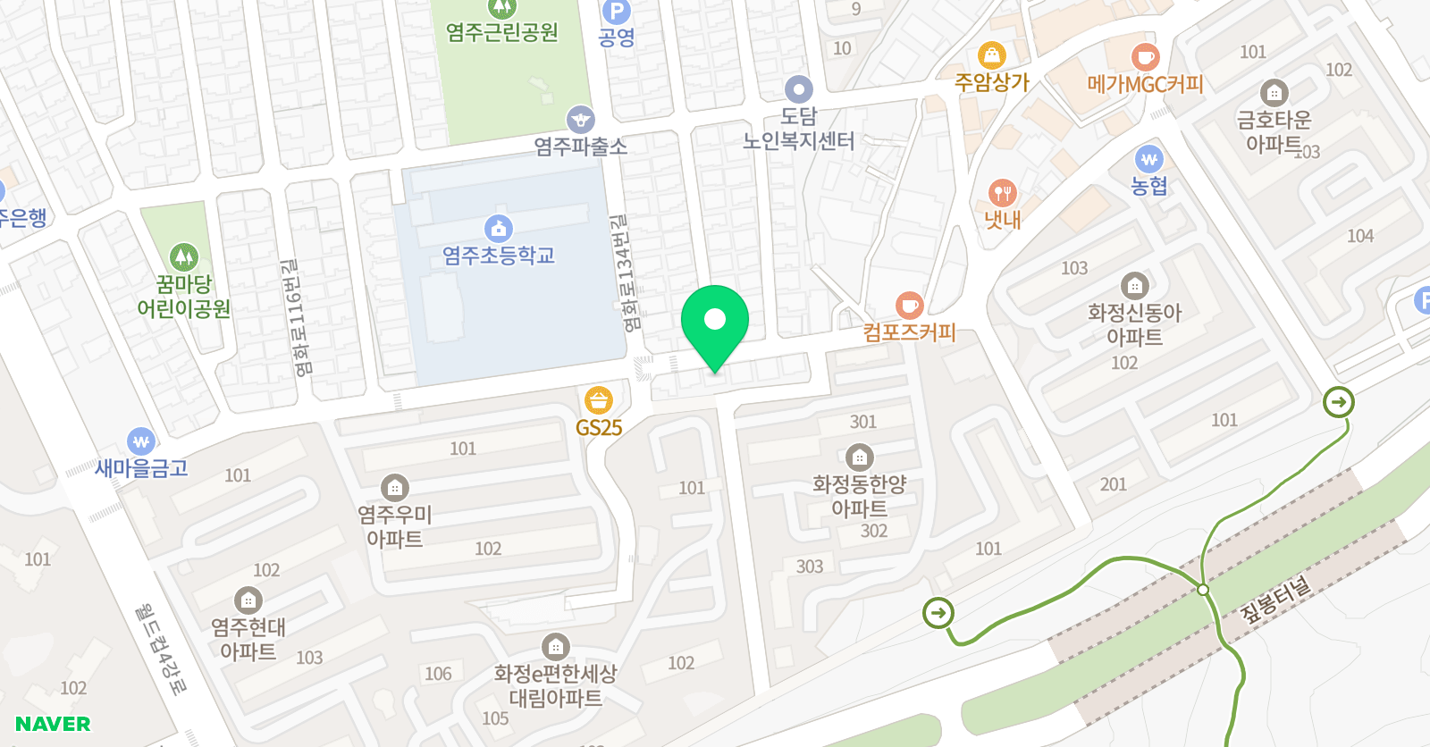 빨간펜 수학의달인 광주화정점 위치