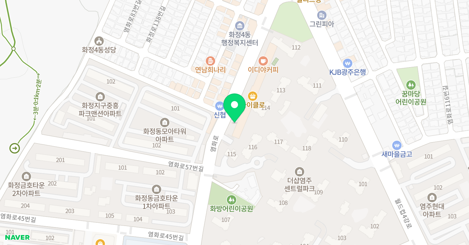 한우리 독서토론논술 염주교습소 위치