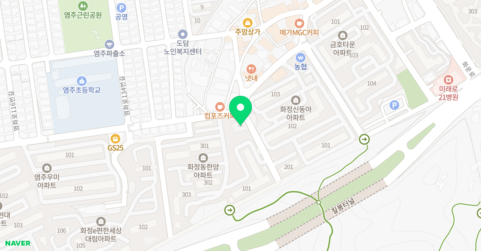 비상잉글리시 아이 화정2점 위치