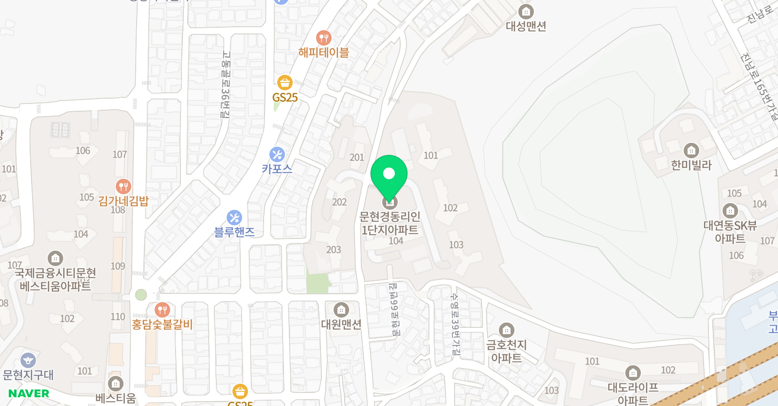 크리아트 부산문현경동리인교육원 위치