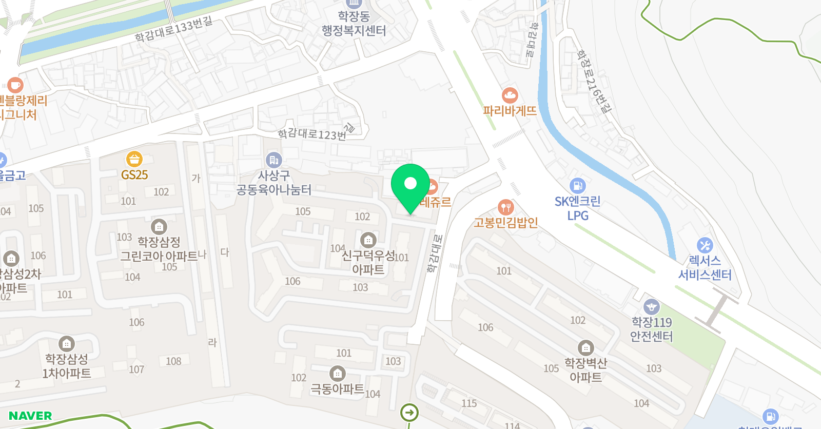 GnB 구학캠퍼스 위치