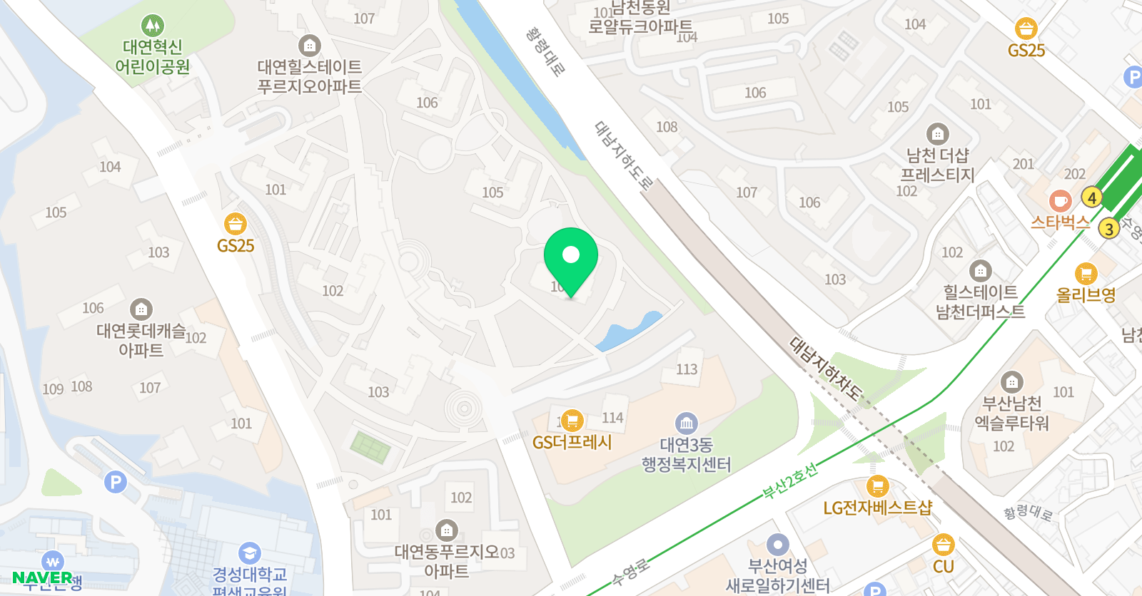 아소비 부산대연6점 위치