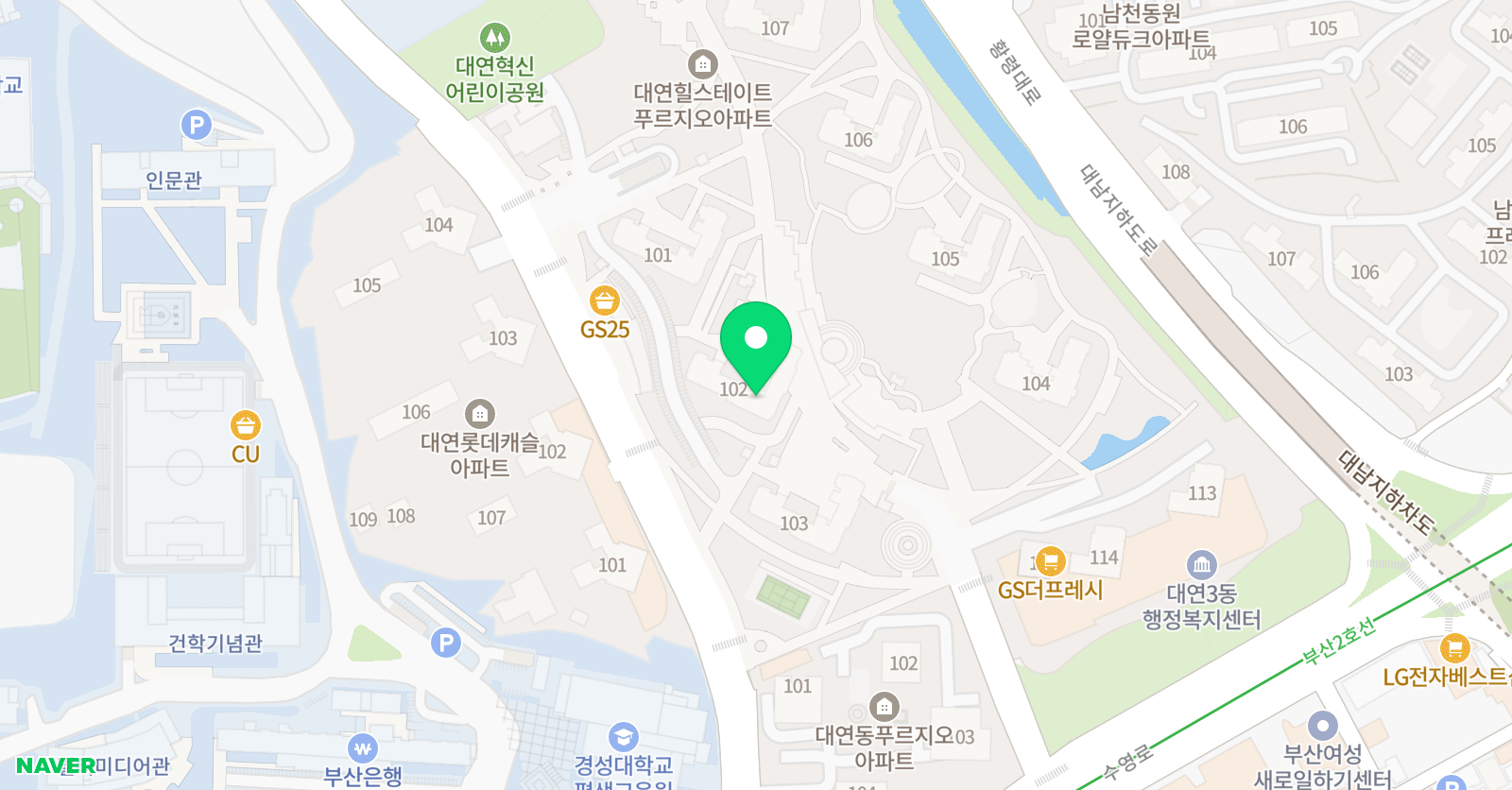 생각나무 대연혁신본원 위치